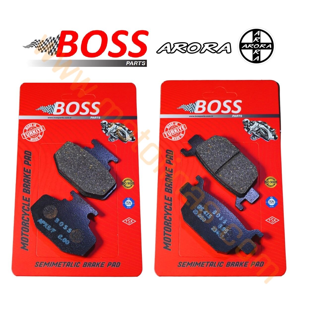 ARORA MAXT125 FREN BALATASI SETİ ÖN ARKA SİNTERLİ BALATA BOSS MARKA