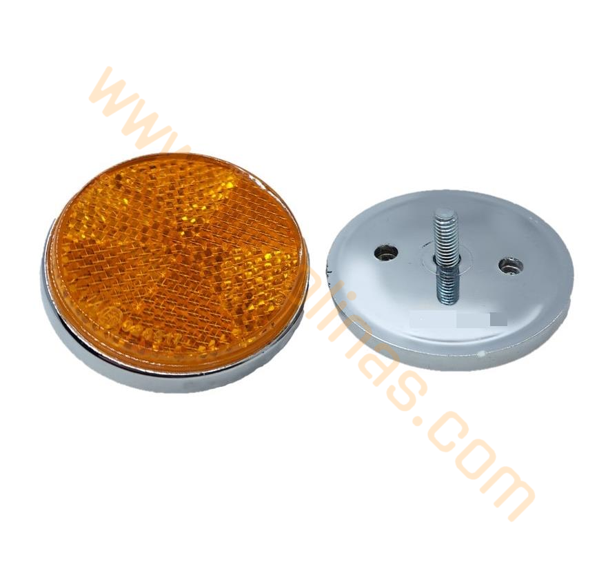 MOTOSİKLET SCOOTER REFLEKTÖR YUVARLAK NİKEL 6 mm ADET