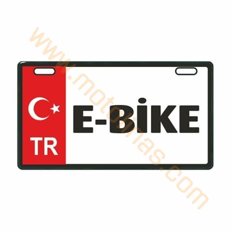ELEKTRİKLİ BİSİKLET PLAKALIK EBİKE YAZILI ÖZEL MODEL TRAFİK KABULLU