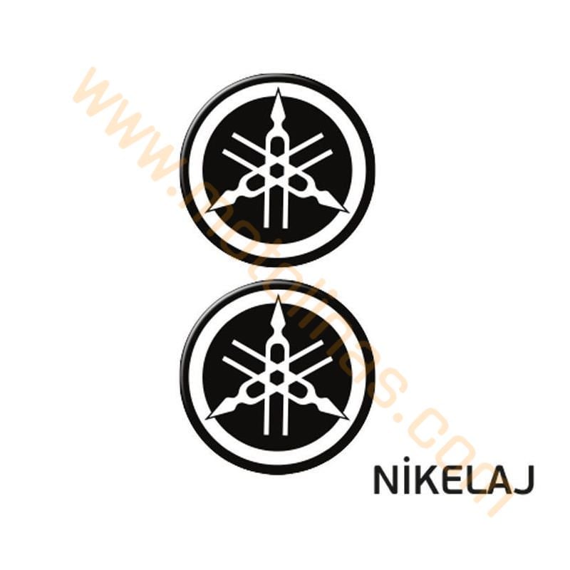 AKRAPOVİC YUVARLKA (5X5 cm) İKİLİ DAMLA ETİKET NİKEL