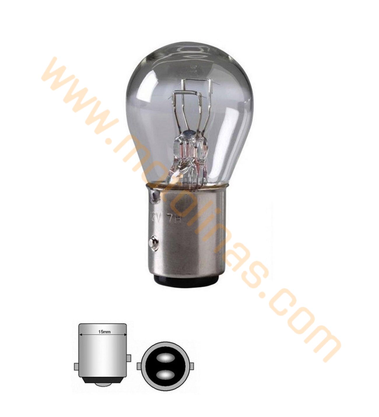 12V ARKA STOP AMPÜLÜ ÇİFT DEVRE SARI 4 adet