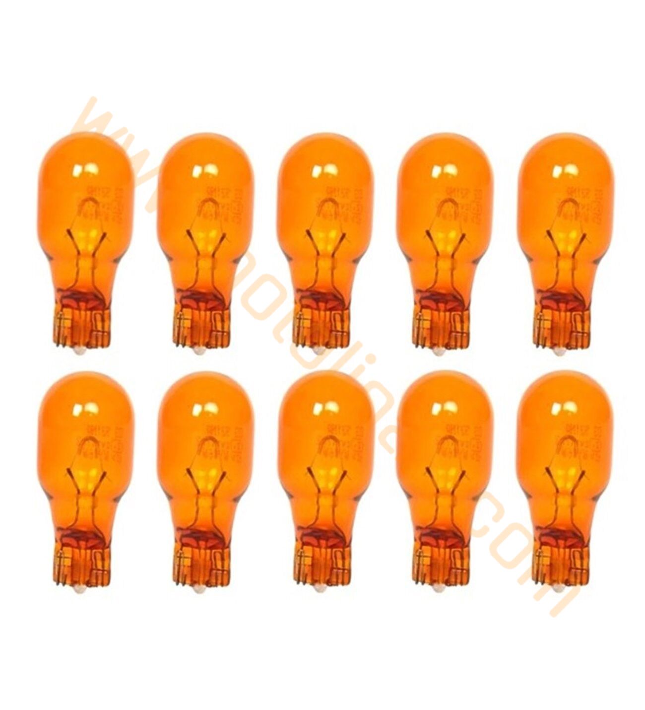 10 Adet Turuncu 12v 16w T15 Dipsiz Ampul Ön Park Ampulü