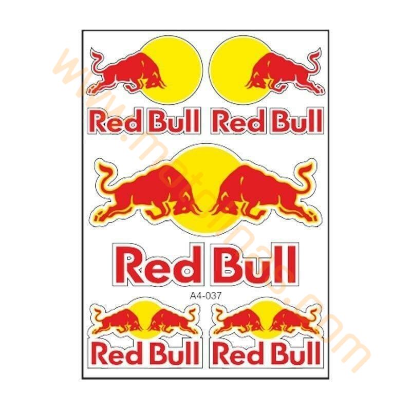 MOTOSİKLET OTOMOBİL BİSİKLET STİCKER RED BULL MODEL A4 BOYUT