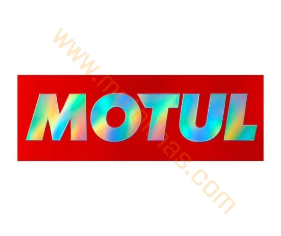 Motul Sticker Tekli Hologram Kırmızı 16x4cm - Universal