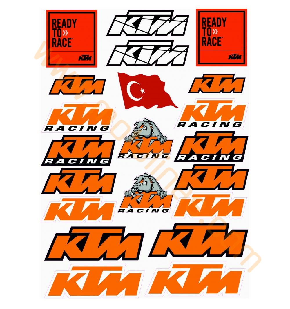 KTM STİCKER SETİ 21 PARÇA A4 - UNİVERSAL
