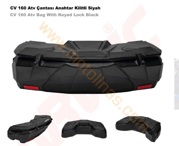 ATV ARKA ÇANTA CV-160 Litre SİYAH METAL ANAHTALI KİLİT