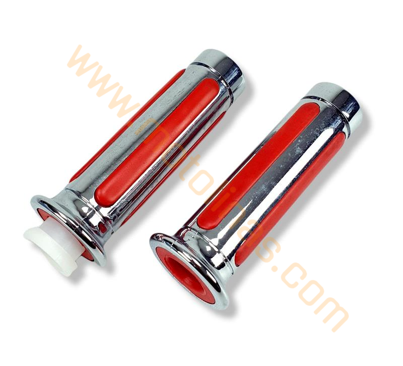 MOTOSİKLET ELCİK TAKIM KIRMIZI KROM MONSTER SERİ - MUHTELİF
