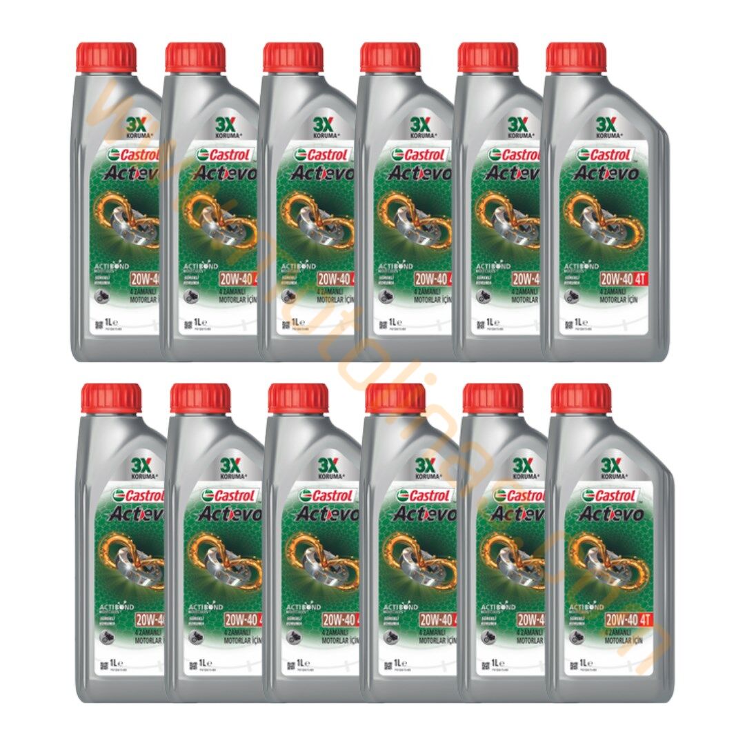 Castrol Actevo 20W-40 4T Motor Yağı 12 x 1 L