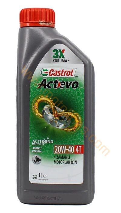 CASTROL ACTEVO 20W40 4T 1 Lt 4 ZAMANLI MOTOSİKLET YAĞI