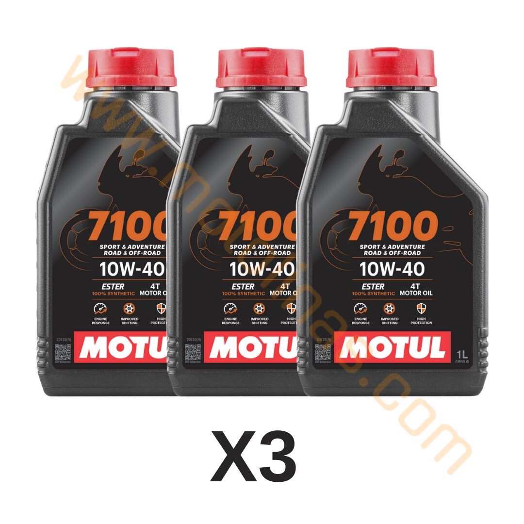 Motul 7100 10W-40 Tam Sentetik 4T Motor Yağı 3 x 1 L