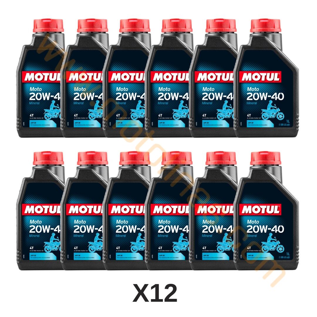 Motul Moto 20W-40 4t Mineral Motosiklet Yağı 1 L 1 Koli 12 Adet
