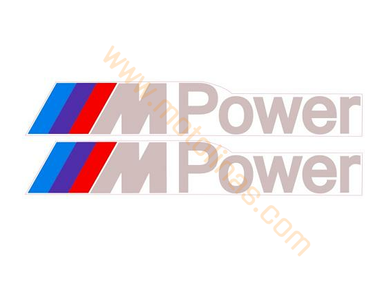 Sticker Bmw M Power Sticker Etiket Çıkartma OTO STİCKER 2 ADET GRİ
