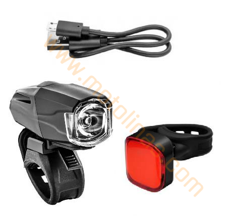 BİSİKLET PRO IŞIK SETİ FAR + STOP 5W 700 LUMEN+35 KIRMIZI CHİP