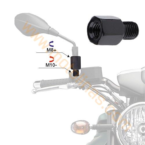 ALT 10mm TERS DİŞ - ÜST 8mm DÜZ DİŞ AYNA UZATMA