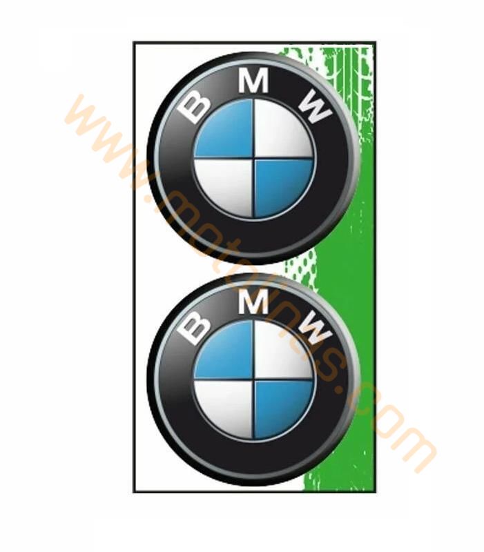 Bmw Sticker Damla Çıkartma-Etiket 3D 2 adet KROM özel yapım