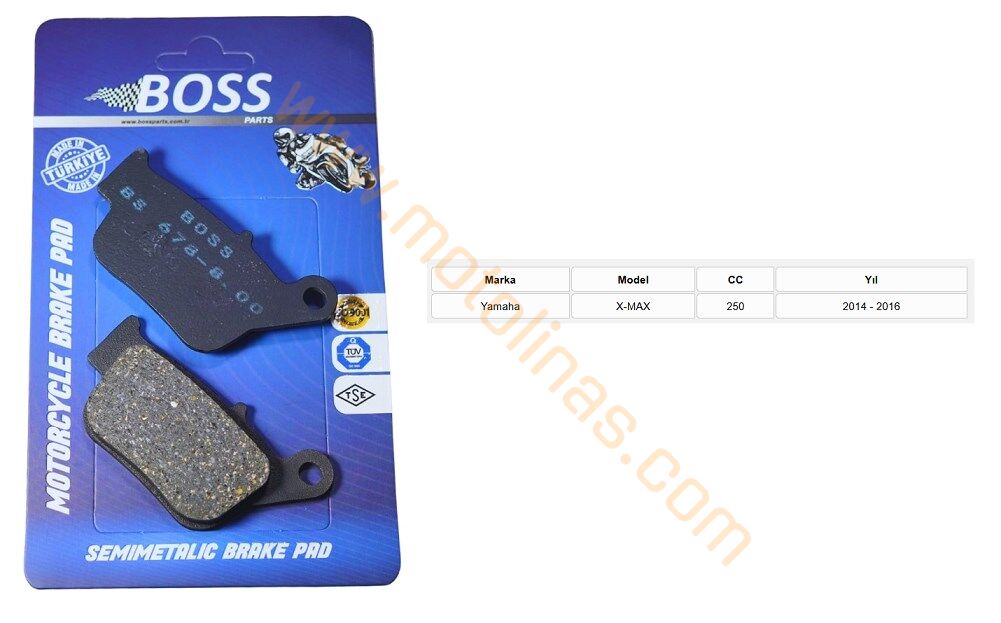 FREN DİSK BALATASI [BS678] ORGANİK - YAMAHA XMAX250 2014-2016