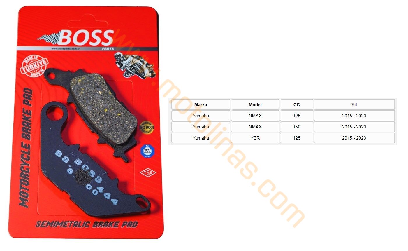 ARKA FREN DİSK BALATASI [BS464] ORGANİK - YAMAHA NMAX125, NMAX150, YBR125
