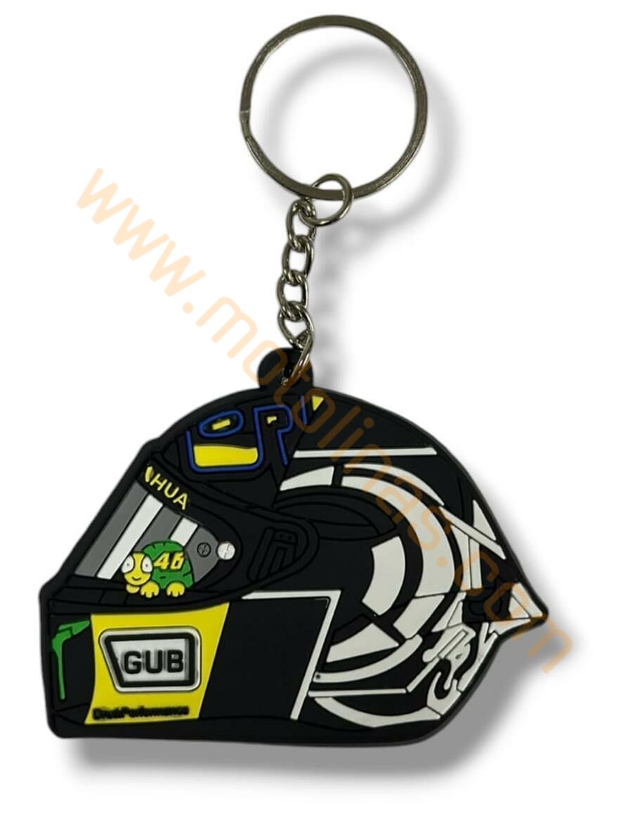 MOTOSİKLET UYUMLU ANAHTARLIK MASKOT SİLİKON İTHAL KASK GÖRÜNÜMLÜ ANAHTARLIK