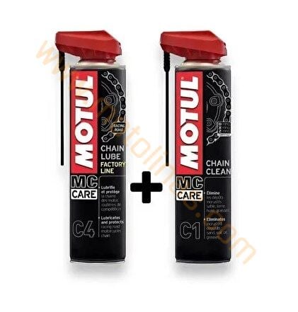Motul C1 Zincir Temizleme + C4 Zincir Yağlama Seti