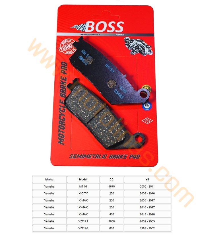 ÖN FREN DİSK BALATASI [BS196] ORGANİK -YAMAHA MT-01, X-CITY, X-MAX250, 	X-MAX400, YZF R1, YZF R6