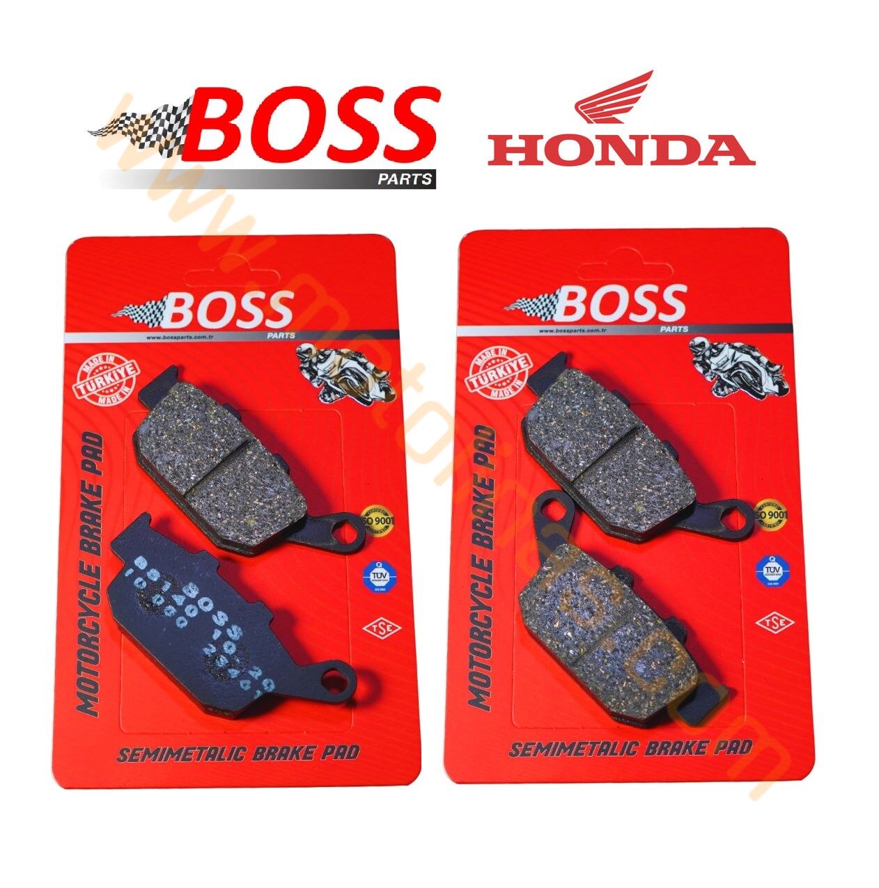 CB650R FREN BALATA SETİ ÖN ARKA, SİNTERLİ BALATA BOSS MARKA