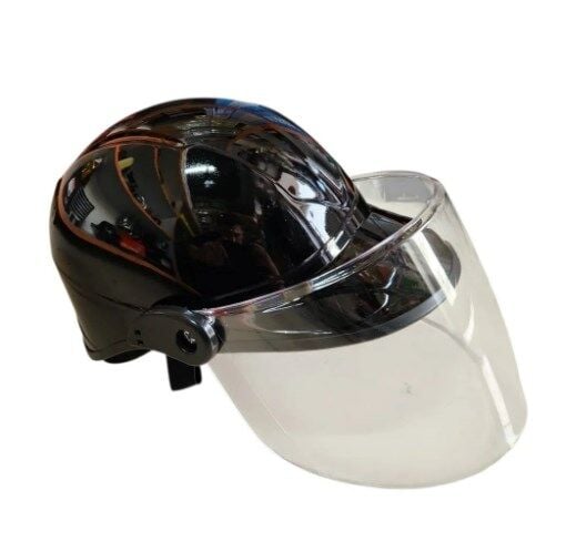 Kask Jokey Siyah Fitilli Camlı - Universal