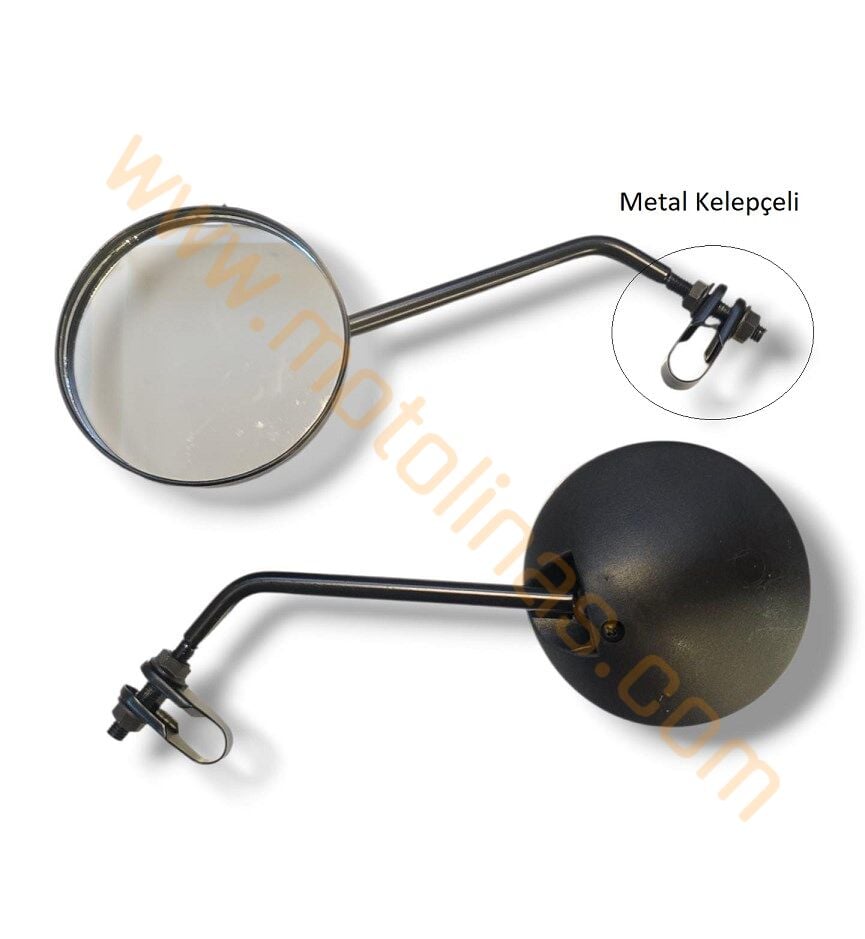 AYNA YUVARLAK [6mm+ METAL KELEPÇELİ] TAKIM - EBİKE,,BİSİKLET,ATV UNİVERSAL