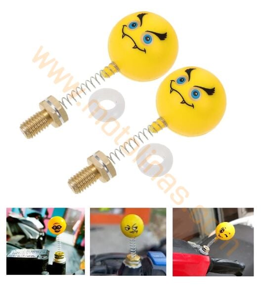 AYNA YERİ CNS DEKOR VİDA 2li FİYAT 10mm [YAYLI MODEL-EMOJİ] - KARIŞIK RENK