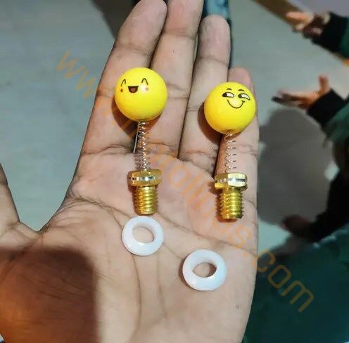 AYNA YERİ CNS DEKOR VİDA 2li FİYAT 10mm [YAYLI MODEL-EMOJİ] - KARIŞIK RENK