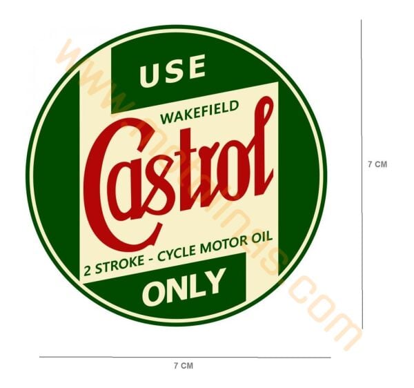 CASTROL STİCKER RESTRO DİZYN 7X7CM CASTROL UYUMLU ETİKET