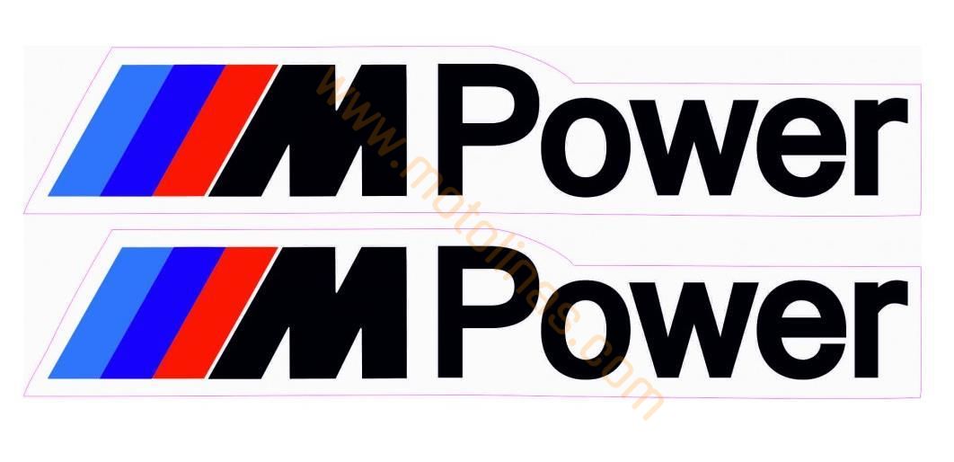 MPOWER 3x15cm 2 ADET SİYAH, BMW MPOWER STİCKER SETİ