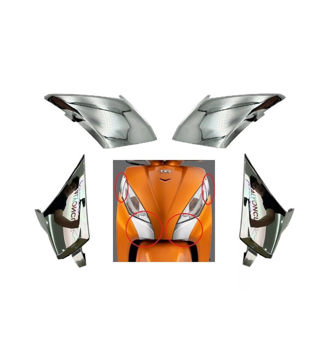 TVS Jupiter 125 Ön Grenaj Nikelaj 4’lü Set OEM