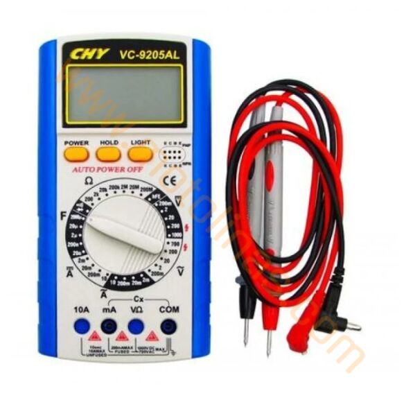 DİJİTAL MULTİMETRE LED EKRANLI AVOMETRE ÖLÇÜ ALETİ PROFESYONEL VC-9205AL - UNİVERSAL