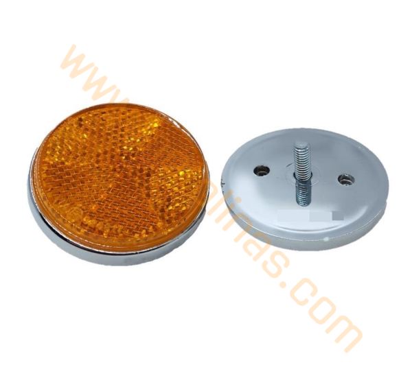 MOTOSİKLET SCOOTER REFLEKTÖR YUVARLAK NİKEL 6 mm ADET