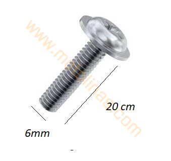 Motosiklet Kaporta Vidası M6x20 Lastikli ve Pullu – 5’li Set