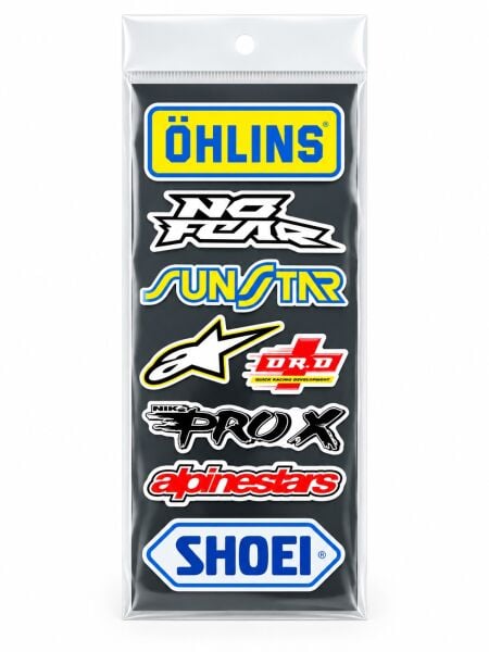 Motosiklet Sponsor Sticker Etiket Seti Fosforlu Folyo Kask Grenaj Model 7