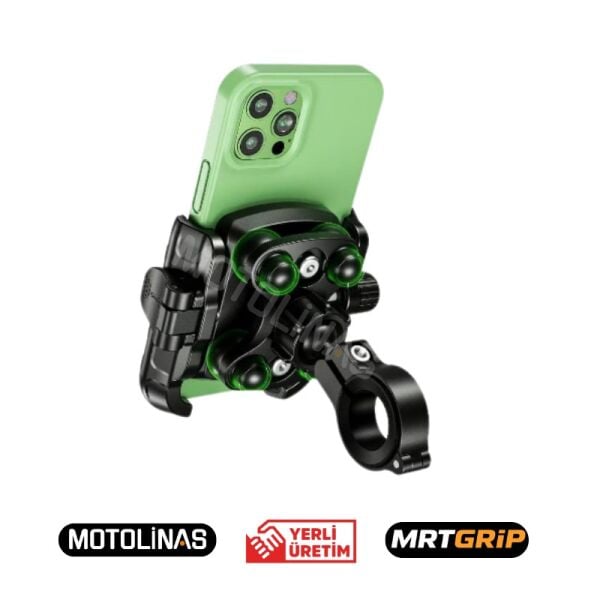 Mtgrip Motosiklet Telefon Tutucu - Titreşim Önleyici Kolay Kilitlemeli Evrensel