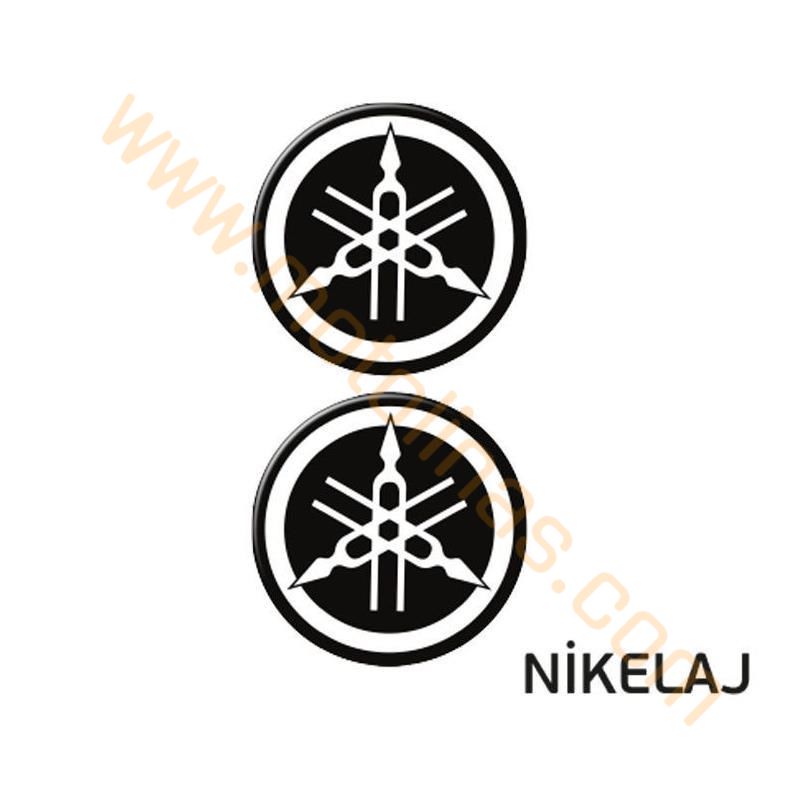 AKRAPOVİC YUVARLKA (5X5 cm) İKİLİ DAMLA ETİKET NİKEL