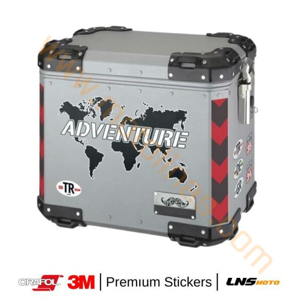 Motisiklet Çanta etiketi 2li Kırmızı Reflektif Set 3M Yapışma Sticker, Motosiklet Sticker