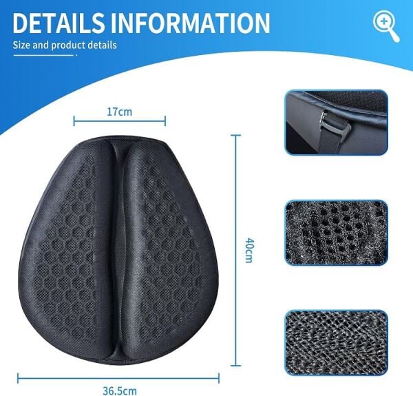 Motosiklet Sele Minderi 3D Jel Petek Şok Emici Konfor Pedi Universal