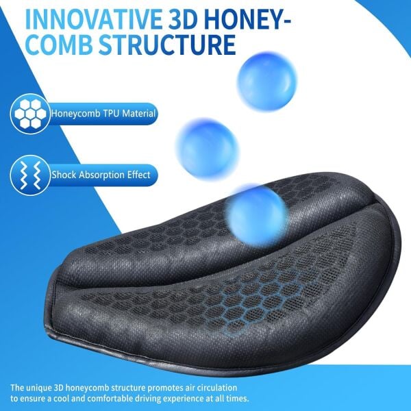 Motosiklet Sele Minderi 3D Jel Petek Şok Emici Konfor Pedi Universal