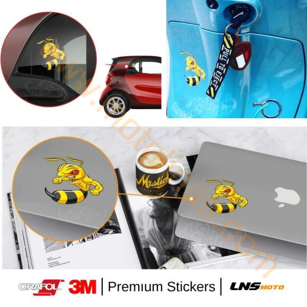 Motisiklet kaslı arı 3M Yapışma Sticker, Motosiklet vespa steriodli arı sticker
