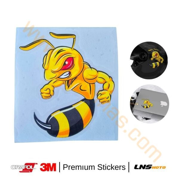 Motisiklet kaslı arı 3M Yapışma Sticker, Motosiklet vespa steriodli arı sticker