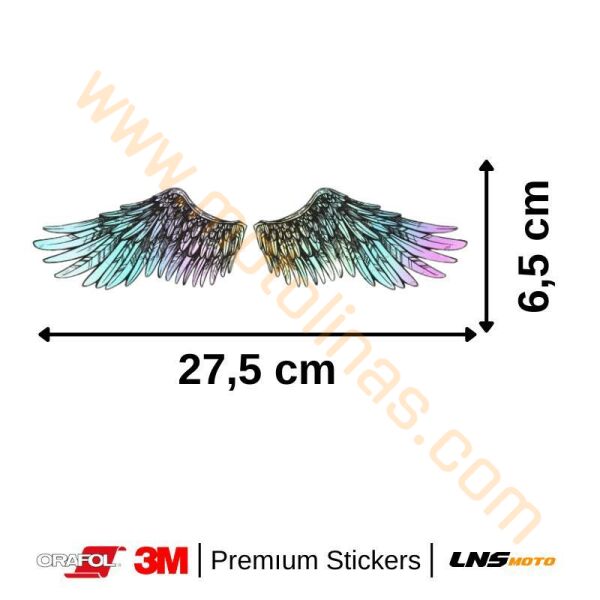 Motisiklet Kanatlar Hologram etiket 3M Yapışma Sticker, Melek Kanat Kask Sticker