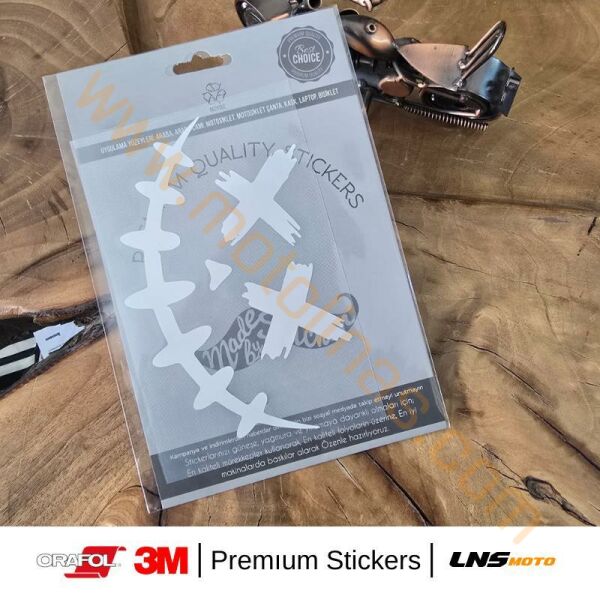 Motisiklet Korkutucu Yüz etiket 3M Yapışma Sticker, Far, Kask, Çanta Reflektörlü Sticker