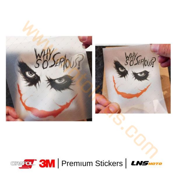 Motisiklet Joker Yüzü 2li Özel Seri etiket 3M Yapışma Sticker, Far, Kask, Çanta Reflektörlü Sticker