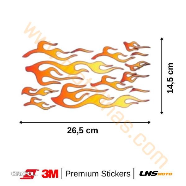 Motisiklet Alev desen etiket 3M Yapışma Sticker, Far, Kask, Çanta Reflektörlü Sticker