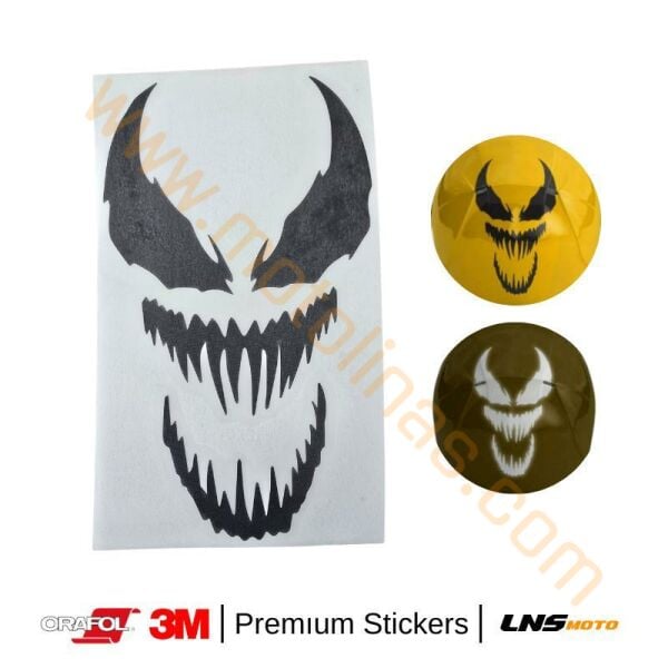 Motisiklet Korkutucu Yüz Reflektörlü etiket 3M Yapışma Sticker, Far, Kask, Çanta Reflektörlü Sticker