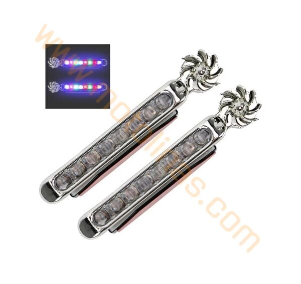 Rüzgar ile Motosiklet Gittiğinde Otomatik Yanan 2'li Motosiklet Modifiye Led Universal