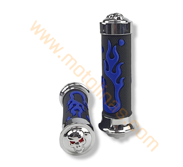 MOTOSİKLET ELCİK TAKIMI MAVİ ALEVLİ